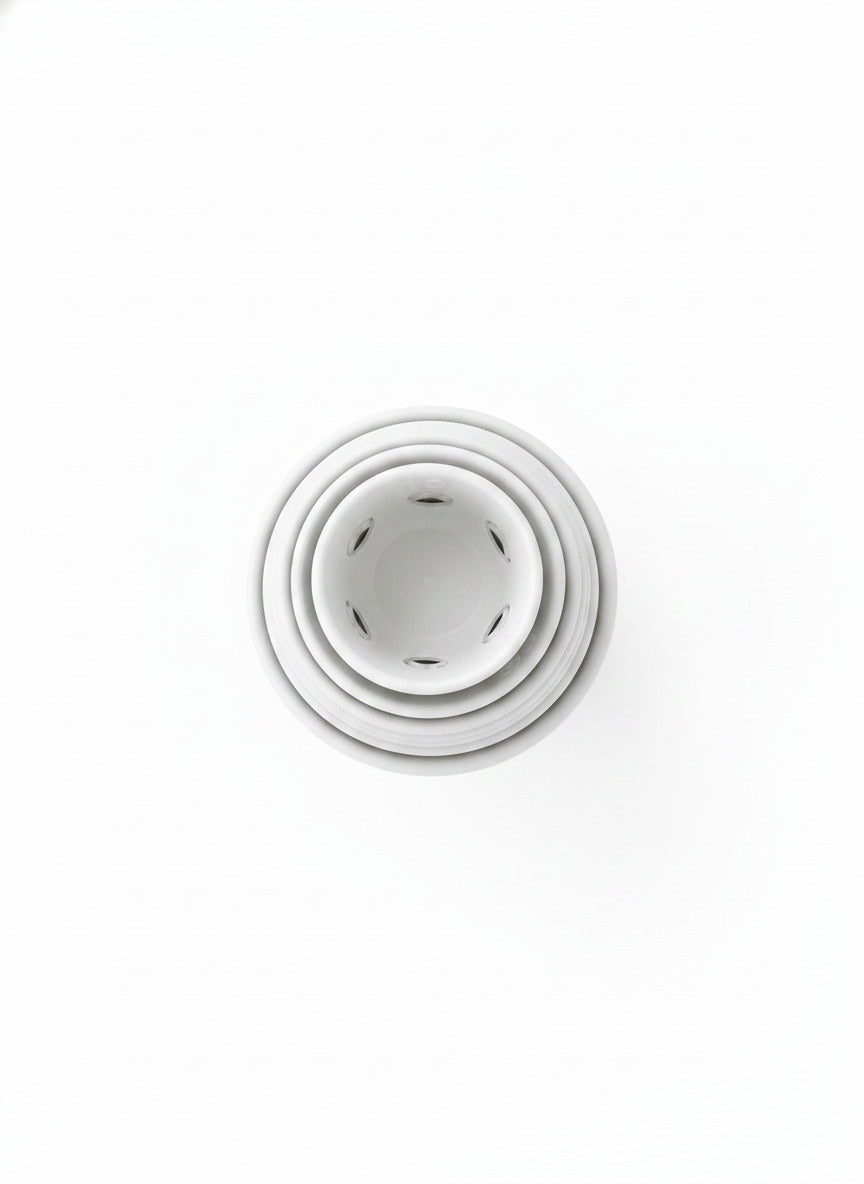 White Bath Cup Toy Set