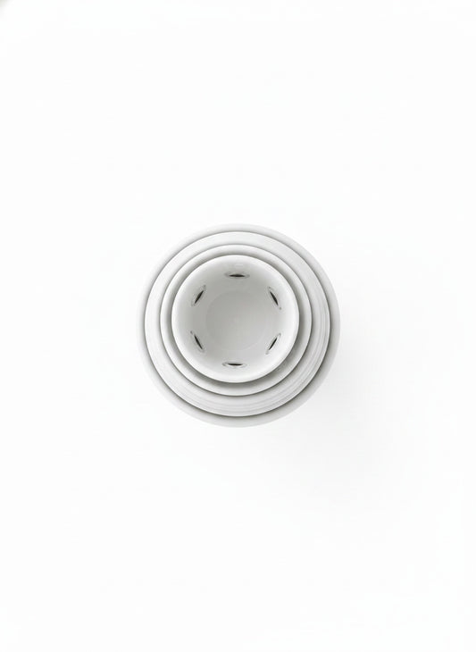 White Bath Cup Toy Set