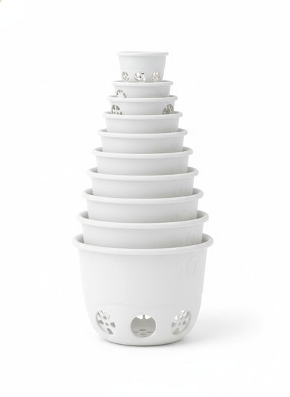 White Bath Cup Toy Set